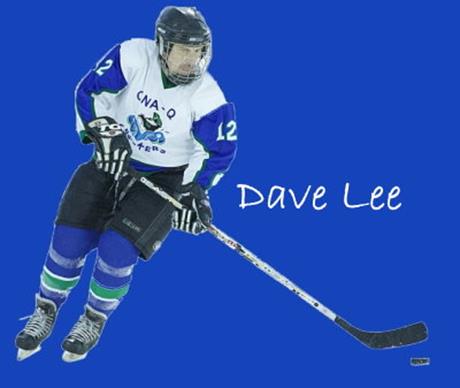 Dave Lee skating in a Canadians jersey